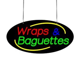 LED Wraps Baguettes Neon Sign, 24″x12″