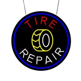 LED Tire Repair Neon Sign, 16″x16″