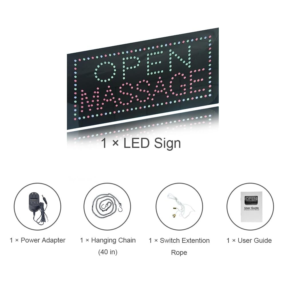 LED Massage Sign, 24"x12" - Image 7