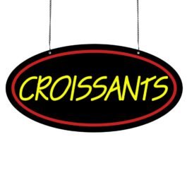 LED Croissants Neon Sign, 20″x10″