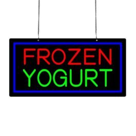 LED Frozen Yogurt Neon Sign, 20″x10″