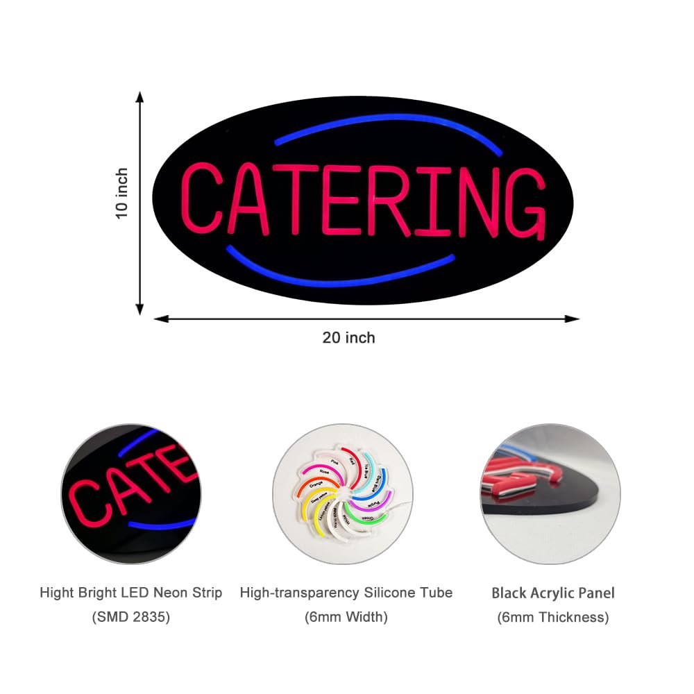 LED Catering Neon Sign, 20"x10" - Image 5