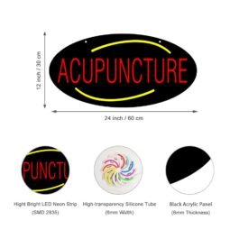 LED Acpuncture Neon Sign, 24″x12″