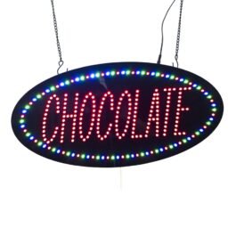 LED Chocolate Sign, 19″x9.5″