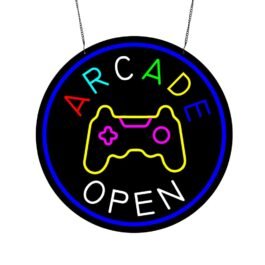LED Arcade Open Neon Sign, 16″×16″