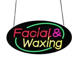 LED Facial Waxing Neon Sign, 20″x10″