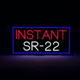 LED Instant SR-22 Neon Sign, 20″x10″