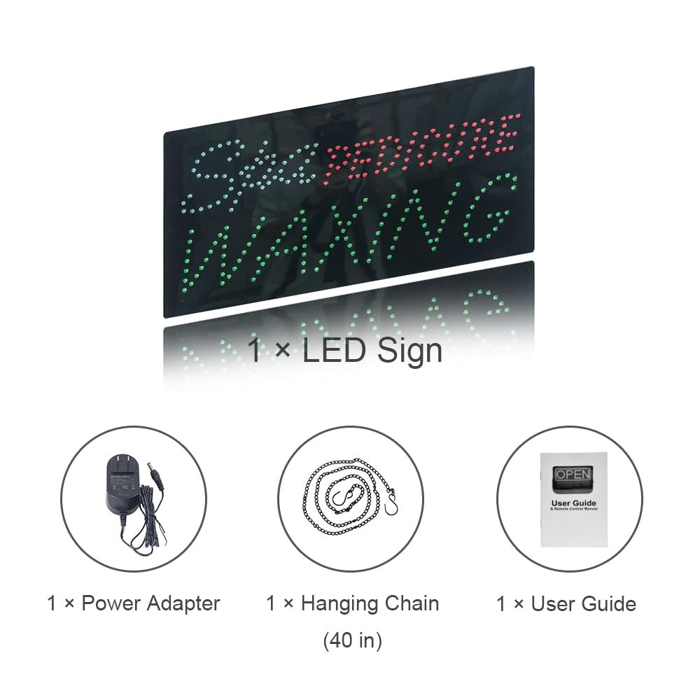 LED SPA Pedicure Waxing Dot Sign, 19"x9.5" - Image 7