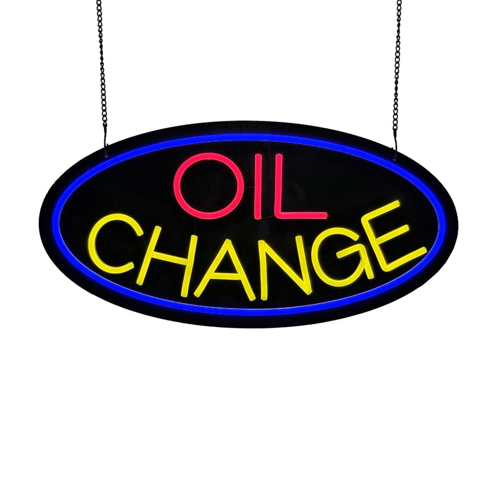 LED OIL Change Neon Sign, 20"x10" - Image 3