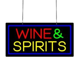 LED Wine & Spirits Neon Sign, 20″x10″