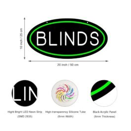 LED Blinds Neon Sign, 20″x10″