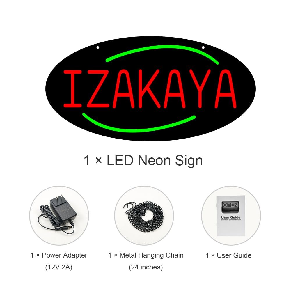LED Izakaya Neon Sign, 20"x10" - Image 3