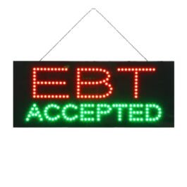 LED EBT Accepted Sign, 27″x11″
