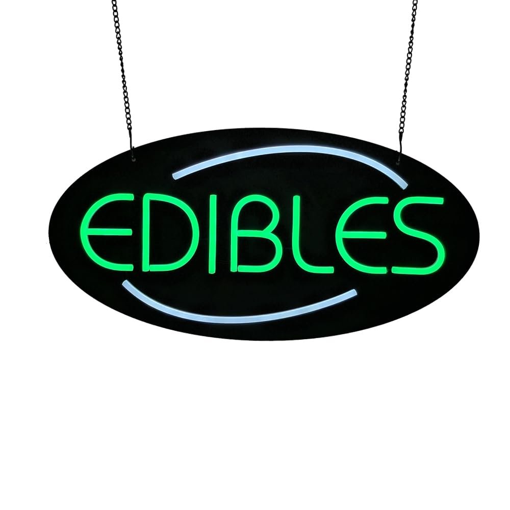 LED Edibles Neon Sign, 20"x10" - Image 3