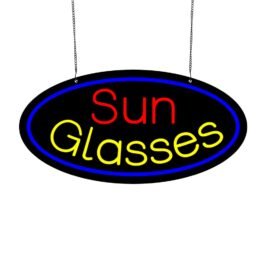 LED Sun Glasses Neon Sign, 20″x10″