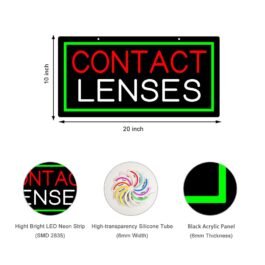 LED Contact Lenses Neon Sign, 20″×10″