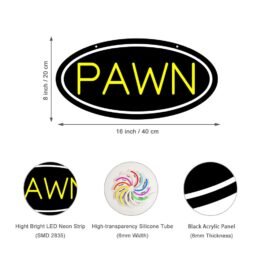 LED Pawn Neon Sign, 16″x8″
