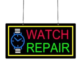 LED Watch Repair Neon Sign, 24″x12″
