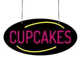 LED Cupcakes Neon Sign, 20″×10″