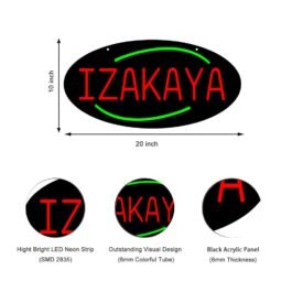 LED Izakaya Neon Sign, 20″x10″