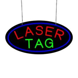 LED Laser Tag Neon Sign, 20″x10″