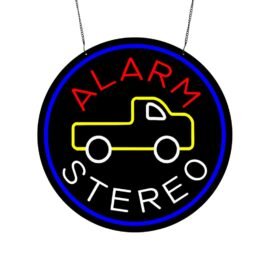 LED Alarm Stereo Neon Sign, 16″x16″