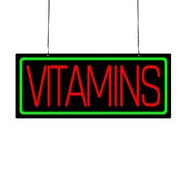 LED Vitamins Neon Sign, 20″×8.3″