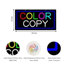 LED Color Copy Neon Sign, 20″x10″