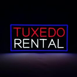 LED Tuxedo Rental Neon Sign, 20″x10″