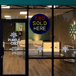 LED CBD Sold Here Neon Sign, 16″×16″