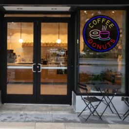LED Coffee Donuts Neon Sign, 20″×20″