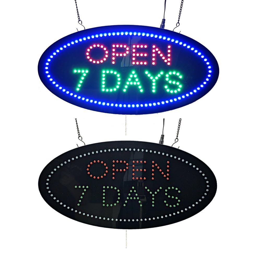 Open 7 Days LED Sign, 19"x9.5" - Image 3