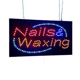 LED Nails Waxing Sign, 27"x15"
