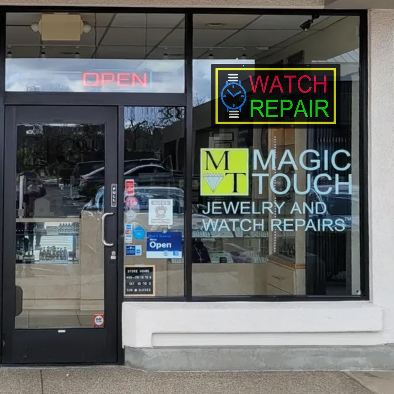 LED Watch Repair Neon Sign, 24"x12" - Image 2