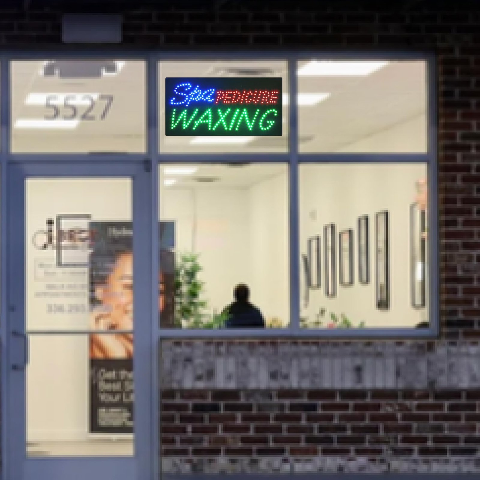 LED SPA Pedicure Waxing Dot Sign, 19"x9.5" - Image 2
