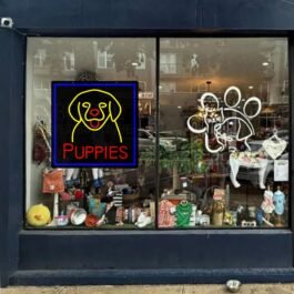 LED Puppies Neon Sign, 16″×16″