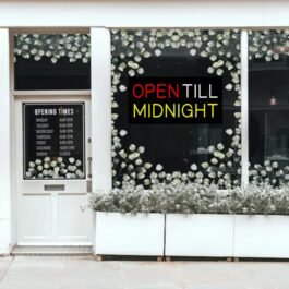 LED Open Till Midnight Neon Sign, 24″x12″