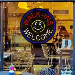 LED Walk Ins Welcome Neon Sign, 20″×20″