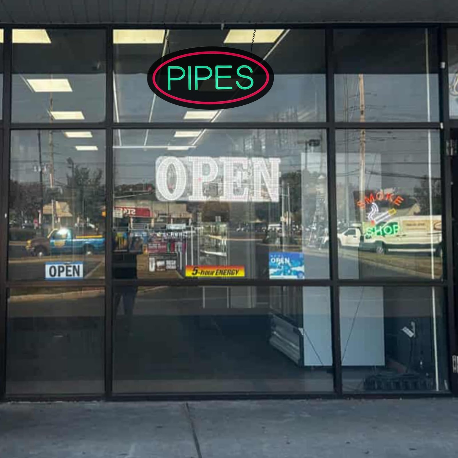 LED Pipes Neon Sign, 16"x8" - Image 2