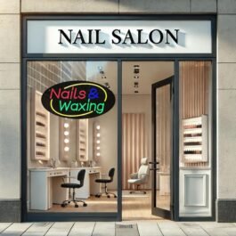 LED Nails Waxing Sign, 20″x10″