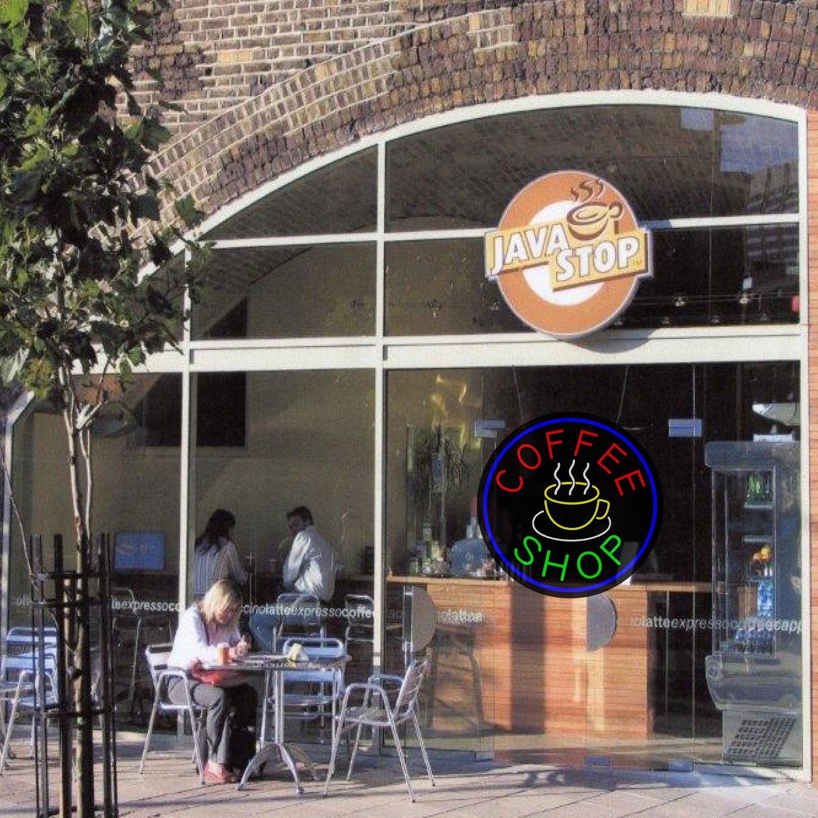 LED Coffee Shop Neon Sign, 20"x20" - Image 2