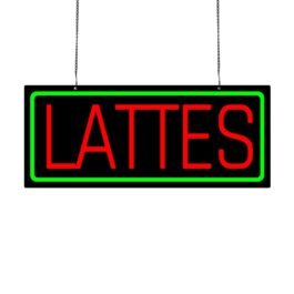 LED Lattes Neon Sign, 20″x8.3″