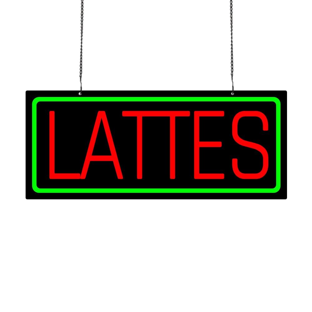 LED Lattes Neon Sign, 20"x8.3"