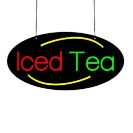 LED Iced Tea Neon Sign, 20″x10″