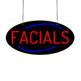 LED Facials Neon Sign, 20″x10″