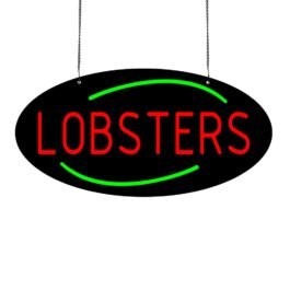 LED Lobsters Neon Sign, 20″x10″