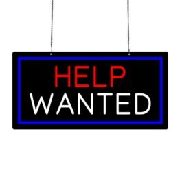 LED Help Wanted Neon Sign, 20″x10″