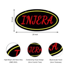 LED Injera Neon Sign, 20″x10″