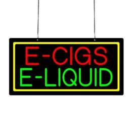 LED E-cigs E-liquid Neon Sign, 20″x10″