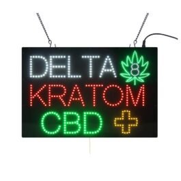 LED Delta 8 Kratom CBD Sign, 36″x24″